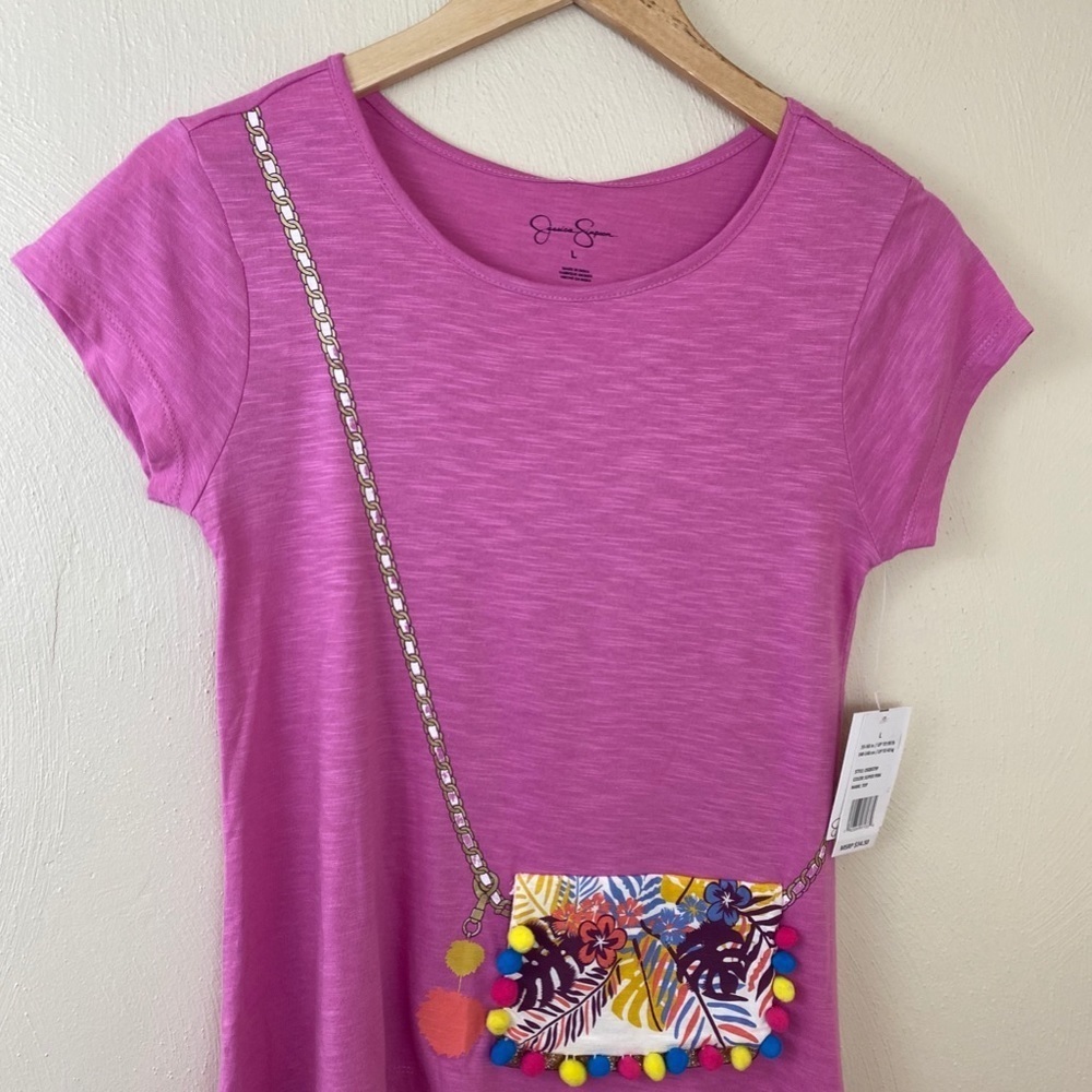 🆕 Girl Jessica Simpson Pink Top. Sz L